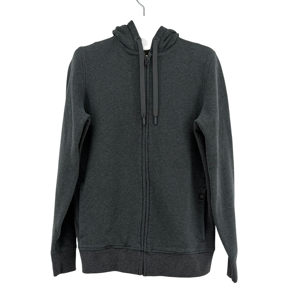 Mack Weldon Ace Full-Zip Hoodie Mens Medium Charcoal Heather French Terry Sport
